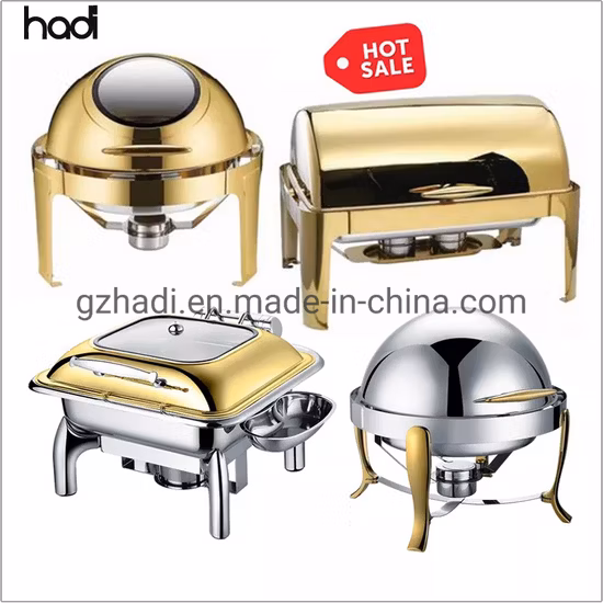 호텔 레스토랑 웨딩 식기류 세트 롤 탑 풍뎅이과의 일종 직사각형 9L 뷔페 저장 풍로 달린 냄비 레스토랑 뷔페 케이터링을위한 음식 온열 장치 장비