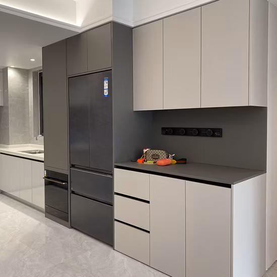 날씨 화이트 오크 루브르 도어 뷔페